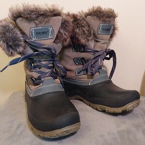 Khombu Slope Women's Winter Boots - Black and Brown, Size 8